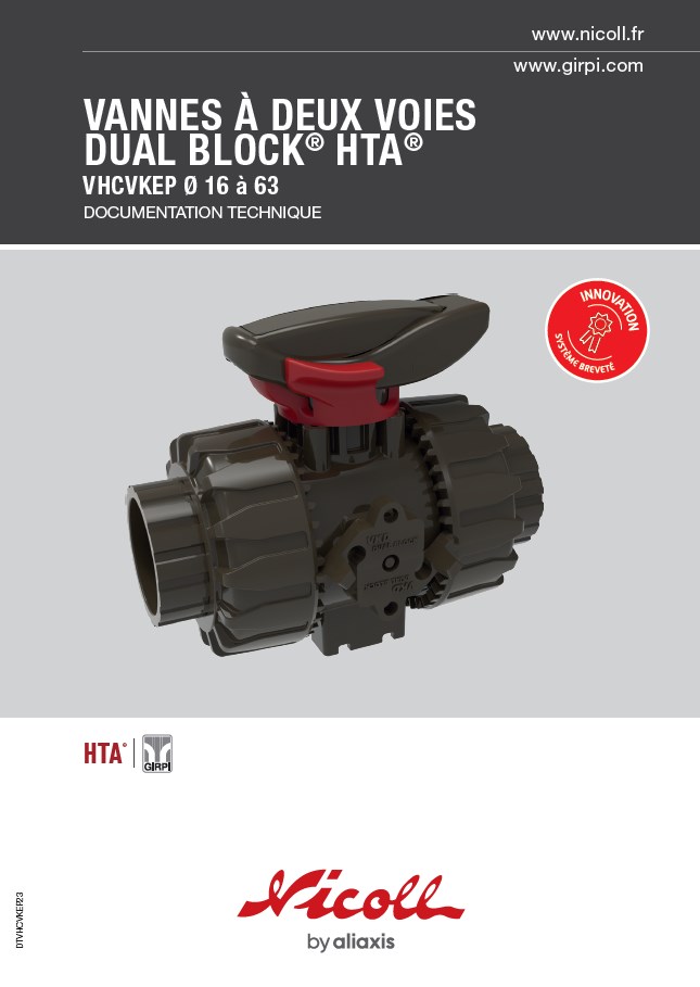 Vannes  à deux voies DUAL BLOCK® HTA® - VHCVKEP Ø 16 à 63